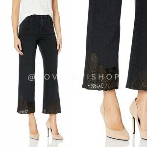 NWT! J Brand 'Moonlight' Laser Lace Jeans | Super High-Rise Wide Crop